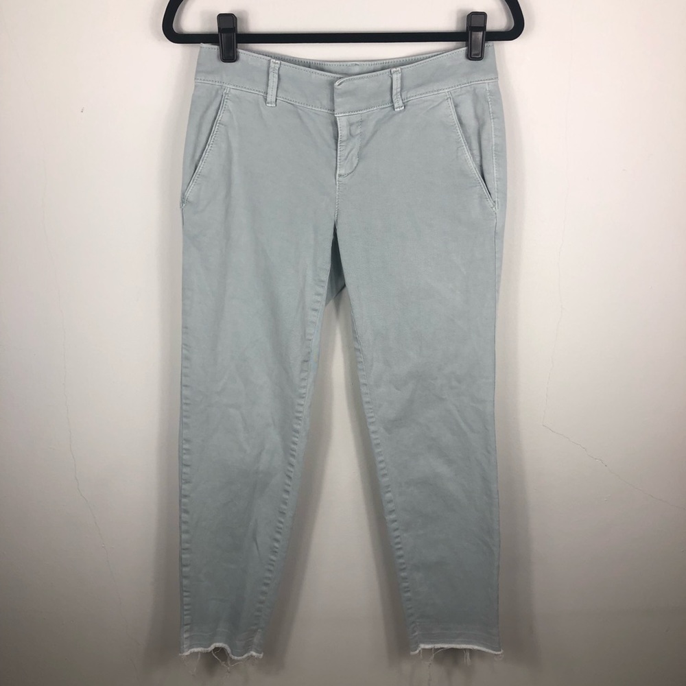Loft light green raw hem skinny jean I2 - Picture 6 of 8